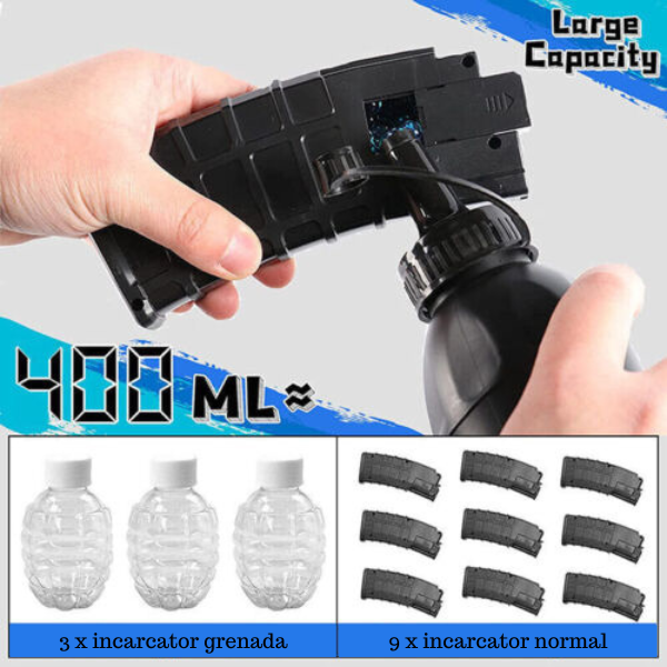 incarcator rapid gel blaster pentru bile de gel orbeez.