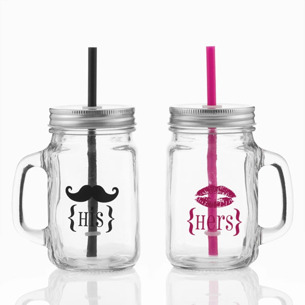 Borcanase cuplu cu capac si pai - ghici.shop